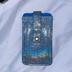 iPhone 5 Blue shimmer wallet case